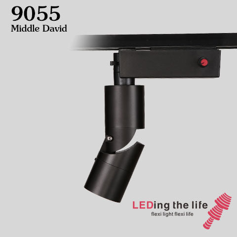 9055 Middle David LED track focus spotlight for lighting to highlight the works of art, sculpture and furniture