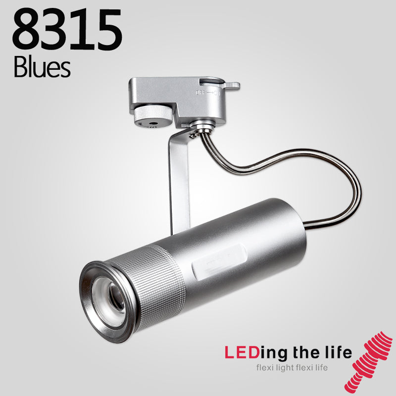8315 Blue LED focus track spotlight for  Studio Office and leisure area lighting,18 degree to 65 degrees beam angle