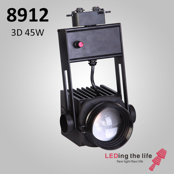 8912 Hasselblad 3D ,45W,3D-Focusable Museum Track Light  For Museum Lighting ,0-10V Dimmable,15°~43°