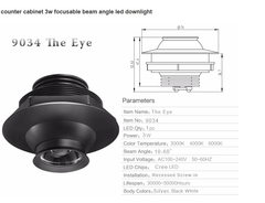 9034 The Eye 3w eyeball focusable led downlight for undercabinet lighting from ledingthelife