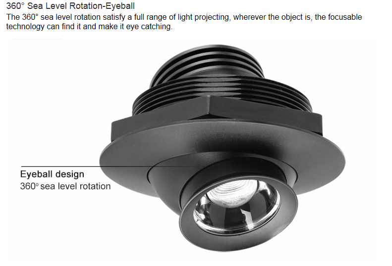 9034 The Eye 3w eyeball focusable led downlight for undercabinet lighting from ledingthelife