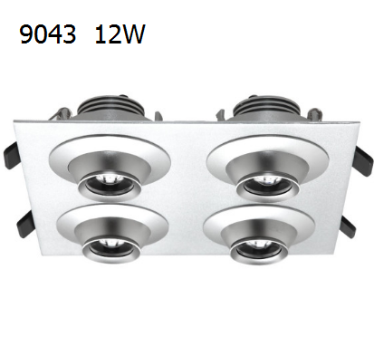 9043 The Eye 12w focusable four head led downlight square from ledingthelife