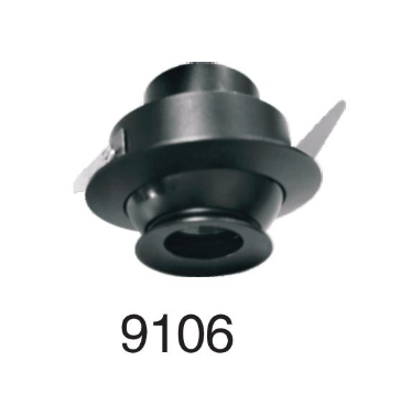 9106 1w fixed focus led lamps led recessed down light for display lighting  8 degrees beam angle 34-37mm