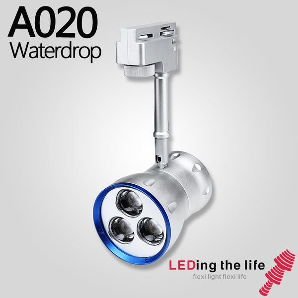 A020 Waterdrop LED track focus spotlight for Art Gallery lighting